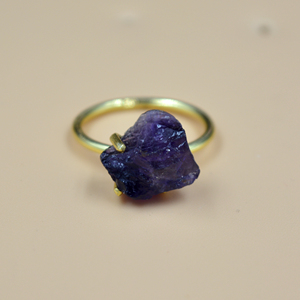 Bague Boho en pierre précieuse d'améthyste naturelle Bagues en argent sterling 925 faites à la main en pierre précieuse bleue pour fournisseurs et fabricants - Product Image 1