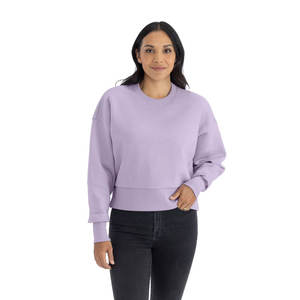 Sudadera pesada de color sólido para mujer, jersey de cuello redondo de lavanda, estampado de letras de ajuste relajado, sudadera suelta - Product Image 2