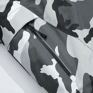 แจ็กเก็ตบุนวมแบบวินเทจโอเวอร์ไซส์สำหรับผู้ชายผ้าเดนิมฟอกสีพื้นกันน้ำสำหรับฤดูหนาว - Product Image 5