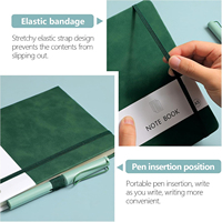 Carnet de notes/agenda A5 en cuir PU à couverture rigide avec logo personnalisé, reliure cousue, option cadeau, papier ligné – Prix de gros
