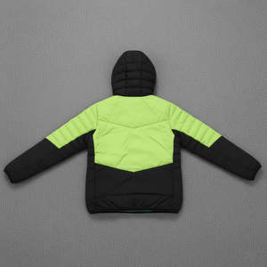 Dernier design, veste pour femme de couleur verte, tissu respirant, rembourrage en coton, manches noires, style fermeture éclair, veste matelassée à capuche - Product Image 2