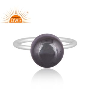 Meilleure vente bague empilable en argent sterling fin en hématite naturelle bijoux personnalisés pour les femmes cadeau pour elle - Product Image 3