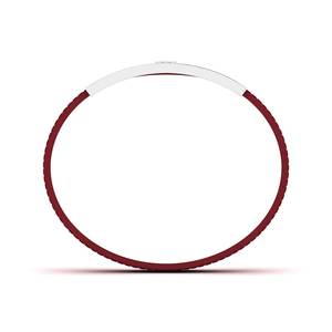 Diamond Casual <b>Bracelet</b> with Premium <b>Red</b> Genuine Leather Radiant Gold Accent Gold Plated Touch Diamonds for Everyday Wear - Product Image 4