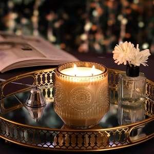 Frascos de Vidrio para Velas con Tapas de Madera y Frascos de Velas Vacíos, Recipientes para Velas, Suministros para Hacer Velas, Suministro al por Mayor - Product Image 2