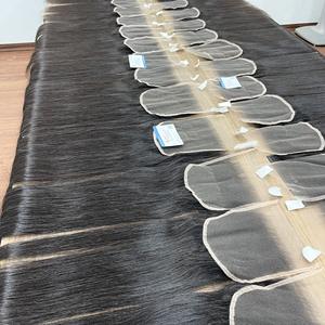 Fermeture en dentelle de qualité de luxe et cheveux frontaux HD dentelle transparente taille 5x5 4x4 Extension de cheveux humains vietnamiens - Product Image 2