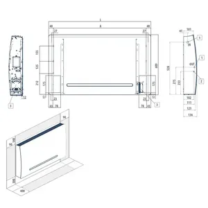 Galletti Art-U 50 GREY Sistema HVAC Domestico Unità Fan Coil da 4,02 kW - Product Image 3