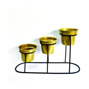 Maceta de flores de forma ovalada de Metal de calidad elegante, diseño fabuloso para la decoración del restaurante del jardín del hogar - Product Image 4