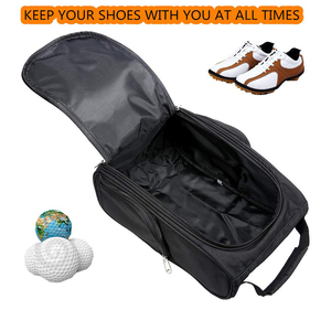 Multi-Purpose Polyester Golf <b>Shoe</b> Organizer <b>Bag</b> with Eco-Friendly String and Zipper Closures Mesh Panels for Air Circulation - Product Image 4