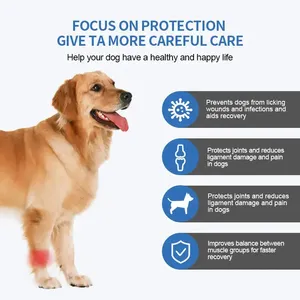Manicotti di recupero del cane di nuovo Design, involucro di compressione delle articolazioni della zampa posteriore canina, tutore per gambe del cane di supporto forte per l'articolazione del garretto posteriore - Product Image 5