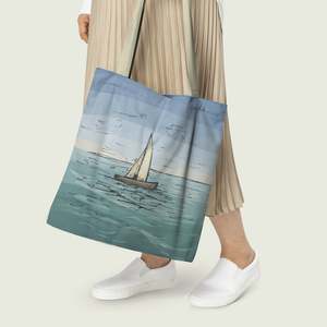 Sac fourre-tout à thème marin avec fermeture éclair - Product Image 4