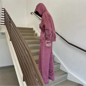 ชุดวอร์มประดับพลอยเทียมสำหรับผู้ชายชุดวอร์มแฟชั่นสำหรับผู้ชายขนาดใหญ่พิเศษผลิตได้ตามต้องการ - Product Image 6