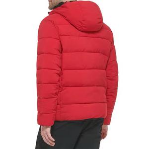 Doudoune d'hiver décontractée pour hommes avec capuche manteau en coton imperméable et fermeture éclair décorative en fourrure - Product Image 2