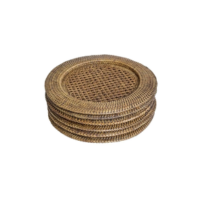 Natural Rattan Serving Charger <b>Plate</b> for Factory Specialized in Manufacturing Luxury Dining Rattan Charger <b>Plate</b> - Product Image 1