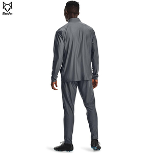 Men's Solid Color Full <b>Zip</b> Track Suit Quick Dry Sporty Training Outfit Autumn Wear Regular Fit Polyester Material - Product Image 3
