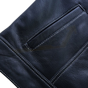 ผู้ชายระบายอากาศที่กําหนดเองเสื้อกั๊กหนังมอเตอร์ไซด์คุณภาพดีที่สุดผู้ชายเสื้อกั๊กหนังกลางแจ้งรถจักรยานยนต์แข่งเสื้อกั๊กหนัง - Product Image 5