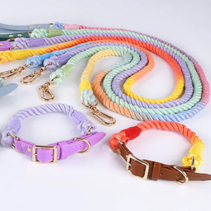 Cotton Rope <b>Leash</b> and Collar Set for Dogs - Product Image 1