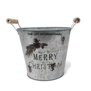 ชุดถังเหล็กทรงกลม 3 ใบ สไตล์แฟนซี สำหรับคริสต์มาส ขายดี คุณภาพสูงสุด ของตกแต่งบ้าน ถังคริสต์มาส - Product Image 3