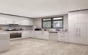 Gabinetes de Cocina Estilo Europeo 2025 de Alta Gama, Madera de Pino Sólida, Acabado en Laca MDF, Ecológicos y Resistentes al Agua - Product Image 3