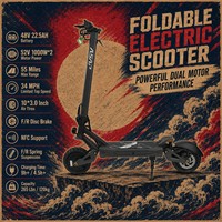 Meilleure Vente 2027 – Trottinette Électrique Pliable ASAP 10 à Double Moteur, Design Optimal, Autonomie 60-80km, Vitesse >65km/h, Batterie 23.4Ah