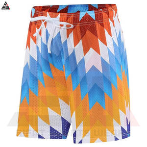 Short de sublimation avec logo personnalisé de haute qualité Short d'entraînement personnalisé en maille Fitness Filets de gymnastique pour hommes Short décontracté avec poche Short en maille - Product Image 2