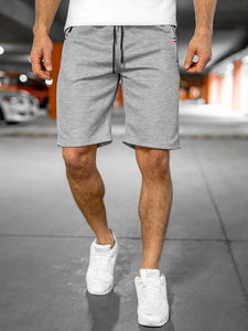 Short de Sport en Tissu Éponge Délavé à l'Acide pour Homme Pantalon Cargo Décontracté de Taille Plus XS pour Gym Basketball Fitness-Motif Solide - Product Image 2