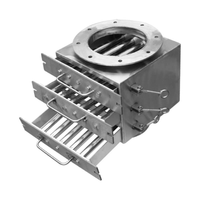 Grille magnétique en acier inoxydable sur mesure pour trémie à aimants permanents, idéale pour les poudres sèches et les granulés plastiques