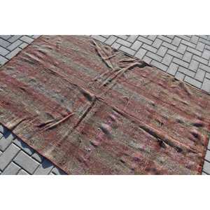 Tapis turc vintage brun rustique-4ft 4in x 6ft 8in - Product Image 4