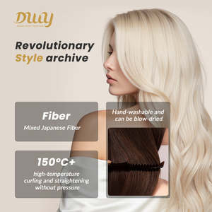 Perruque synthétique DWY-Lyra blonde mélangée avec raie libre 13*6 et dentelle transparente - Product Image 3