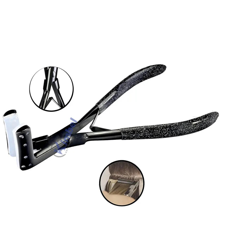 Black Tape in Hair Extensions Plier Stainless Steel Extensions Tape Sealing Pliers Tool Hair Extension Styling Tools