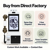 Protecteur d'écran en verre trempé gratuit, Téléphone de mariage avec livre d'or vidéo 64 Go 1080p pour location de mariage