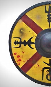 Vikings médiévaux fait à la main pleine taille bois et acier doux bouclier guerrier armure bataille prêt rond conception armure templier bouclier - Product Image 3