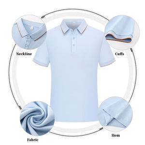 Polo informal personalizado OEM con estampado de verano de punto de algodón y poliéster de manga corta con cuello de botón cómodo para exteriores - Product Image 3