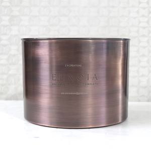 Contenedores vacíos para velas con logotipo personalizado Tapas de latas de latón y cobre negro con temática de Arte de lujo Técnica de grabado tallado para la fabricación de velas - Product Image 5