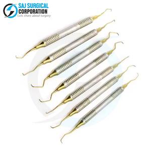 Curetas Gracey manuales de uso profesional, herramienta de escalado Dental alemana de acero inoxidable, juego Dental reutilizable certificado CE de 7 Uds. - Product Image 1