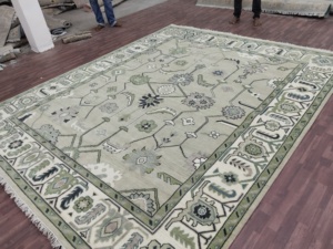 ชุดพรมขนสัตว์8x10แนววินเทจสีชมพูปฏิวัติพรมถักมือสวยงามห้องนั่งเล่นห้องน้ำบ้านเรา - Product Image 3