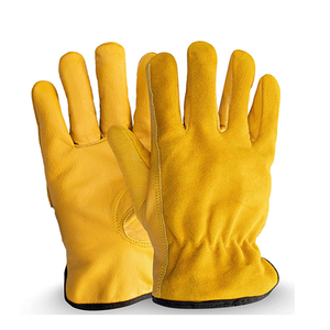 Multi-Use Leather <b>Driver</b> <b>Gloves</b> for Construction Farming Soft for Comfort Economy Grade Leather <b>Gloves</b> Bulk Orders Men - Product Image 2