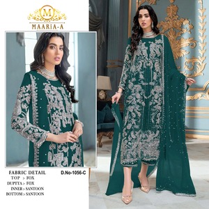 Hermosa secuencia bordada trabajo pakistaní Salwar traje diseño elegante perfecto para ocasiones de boda exportado desde la India - Product Image 3