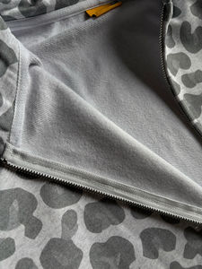 US Free Tax Rhinestone <b>Hoodie</b> Men <b>Zip</b> up <b>Black</b> Heavy 500GSM 100% Cotton Bling Studded Comfortable boxy fit Cheetah print <b>hoodie</b> - Product Image 3