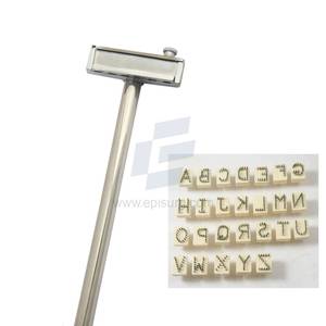 Martillo de Estampado para Identificación Animal con Soporte Superior, 1 Fila, Cuerpo de Acero Inoxidable con Mango de Goma - Product Image 3