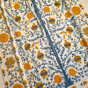 Hermosa Colcha Suzani, Sábana de Algodón y Lino Hecha a Mano en India, Manta Suzani Bohemia, Cubrecama Suzani Multicolor - Product Image 1