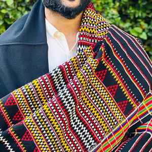 Men Winter Wool <b>Shawl</b> Solid Soft Warm Breathable Traditional Elegant <b>Wrap</b> - Product Image 3