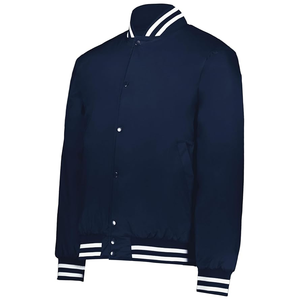 Chaqueta universitaria de béisbol bordada con cuello levantado para hombre de alta calidad personalizada, moda de invierno para estaciones frías - Product Image 3