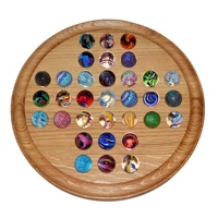 Jeu de société Marble Peg Solitaire With Marbles, Jeu de société en marbre en bois Solitaire, Jeu de solitaire en bois avec billes