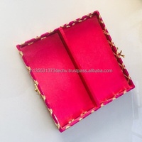 Boîte cadeau multifonction en bois artisanale indienne, design moderne, sculptée, pour fêtes, cadeaux de mariage, ou de déménagement