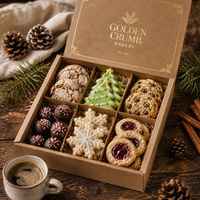 Boîtes cadeaux personnalisées pour biscuits avec fenêtre, emballages de boulangerie haut de gamme pour biscuits, desserts et friandises de fêtes