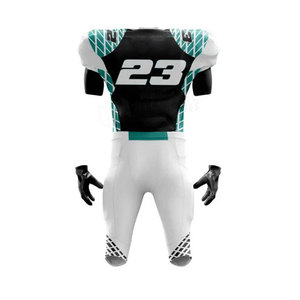 Ensemble d'uniformes de football américain à sublimation personnalisée de nouveau style pour les jeunes et les adultes avec conception de panneau latéral et maillot élastique - Product Image 4