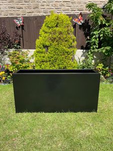 Boîte de rangement de jardinière en métal galvanisé de haute qualité grand jardin de ferme décor à la maison comprend un Pot de fleur en bois Kit de table en acier - Product Image 2