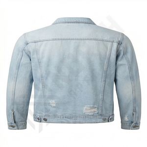 Chaqueta Vaquera Personalizada para Hombre, Estilo Urbano, con Botones, Fabricante de Abrigos Vaqueros, Prenda Exterior Moderna y Duradera - Product Image 2