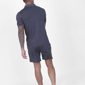 Ensemble de shorts décontractés pour hommes avec logo personnalisé, nouvelle collection été, col polo, shorts unis, ensemble de survêtement, vêtements de marque pour hommes, ensemble 2 pièces - Product Image 2
