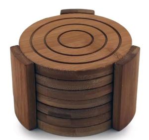 Coupe Pad Disque Tranches Dessous De Verre Rond Blanc Bois Personnalisé Inachevé En Bois Naturel Sculpture En Bois - Product Image 1